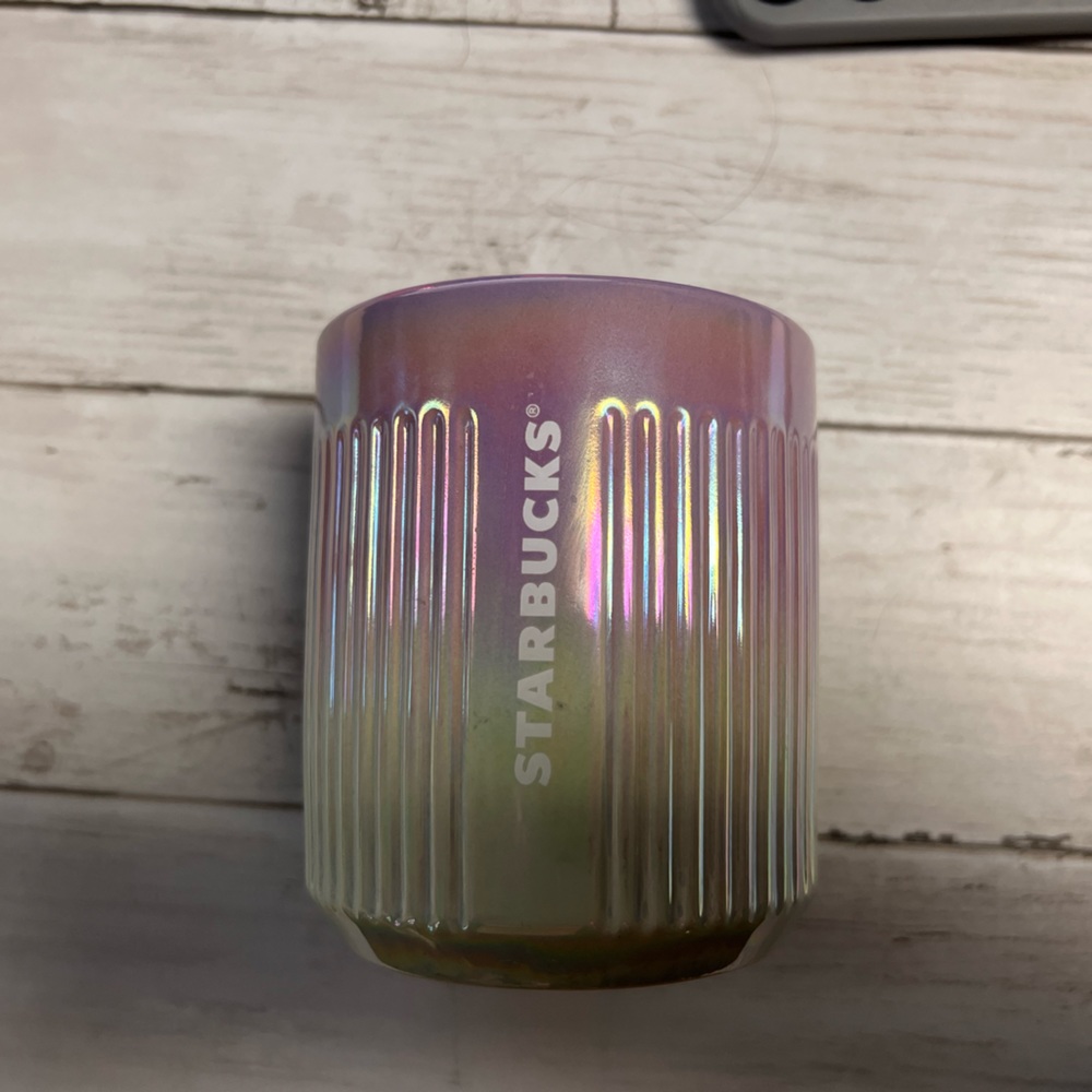 Starbucks rainbow iridescent coffee mug